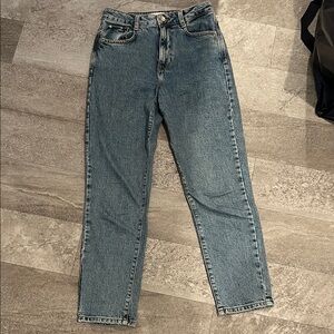 High waisted Classic Blue Denim Jeans